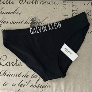 NEW CALVIN KLEIN logo-waist bikini bottom
